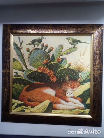 Картина-постер для интерьера Коты