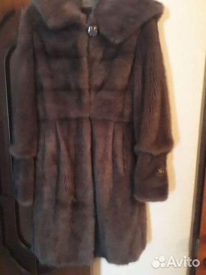 Шуба норковая с капюшоном