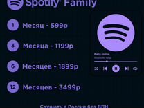 Spotify premium работает в РФ - 3/6/12 мес