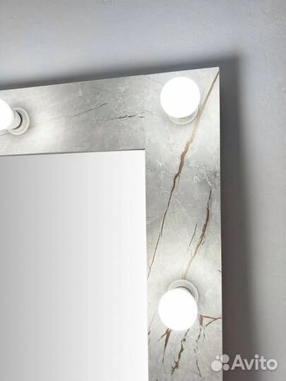 Зеркало гримёрное 75*175 серое