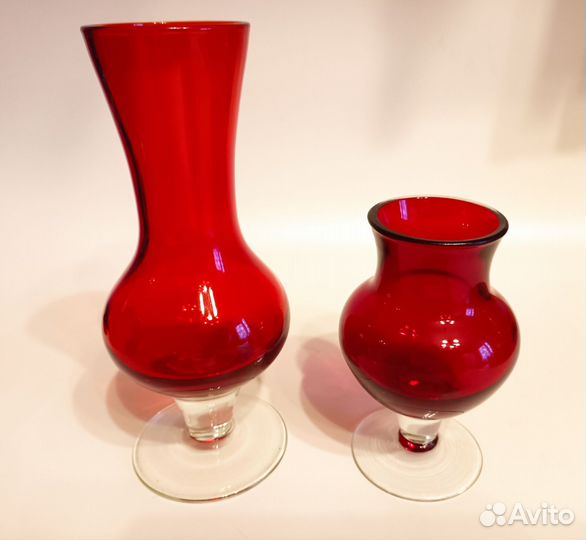 Ваза цветное стекло СССР