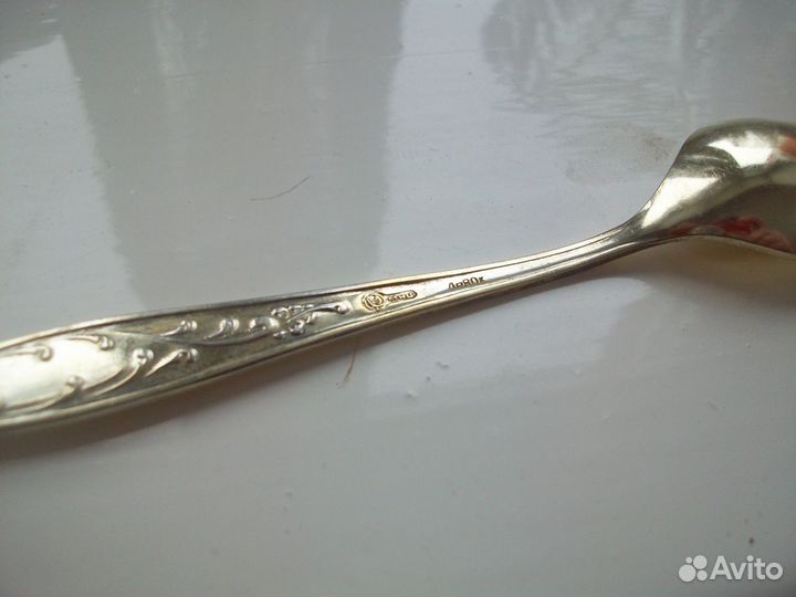 Ложки чайные мельхиор с позолотой СССР Винтаж