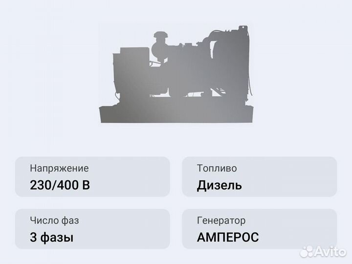 Дизельный генератор амперос ад 65-Т400 P FPT (Проф