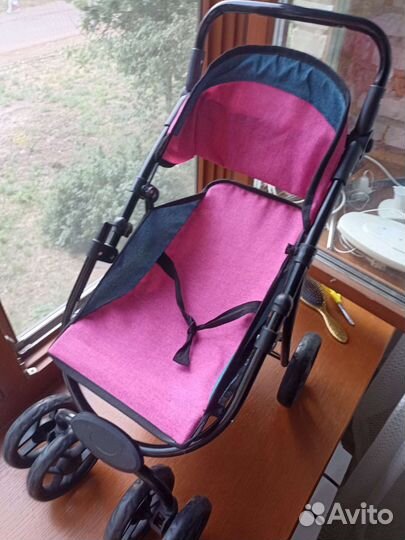 Коляска кукольная прогулочная металл Melobo