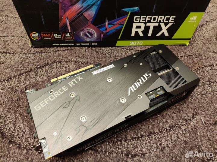 Gigabyte RTX 3070 Aorus в идеальном состоянии