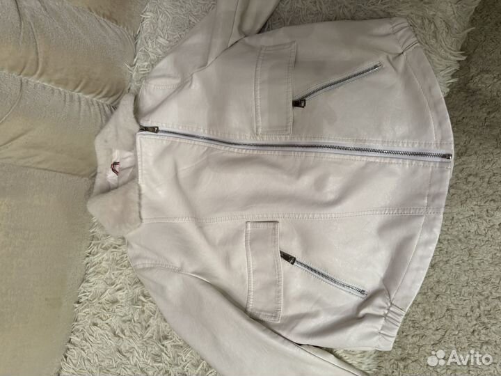 Куртка кожаная женская с мехом