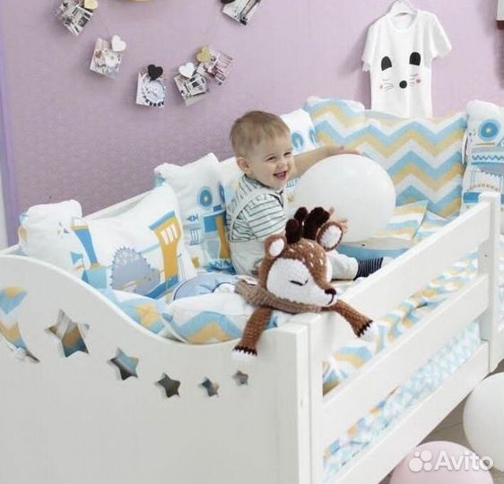 Детская кровать с ящиками