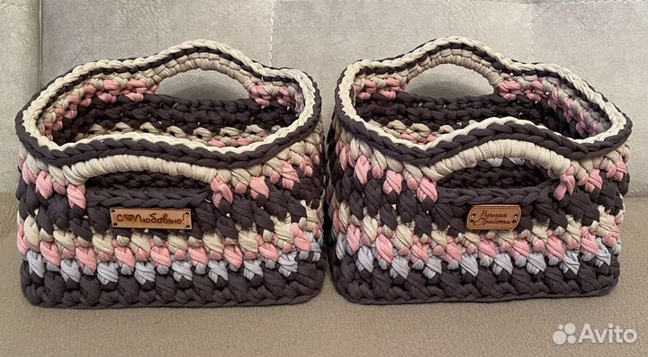 Корзинки вязанные