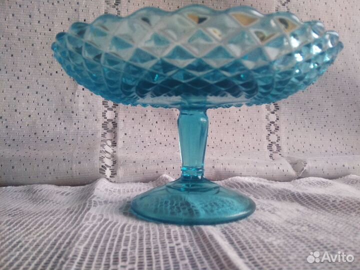 Вазы цветные Купоросное стекло СССР