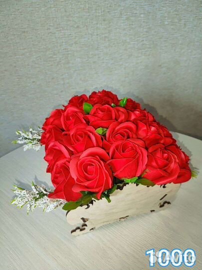 Букет из мыльных роз