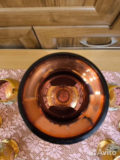 Ваза, Богемия, золочение, Чехословакия, 1970-е