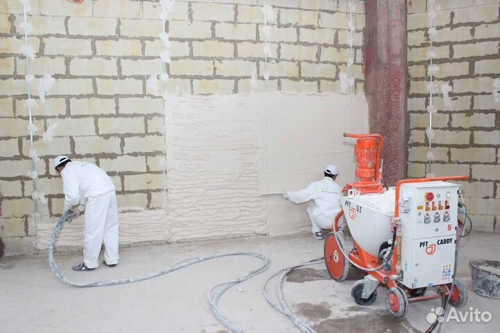 Штукатурка стен механизированная Шпаклевка