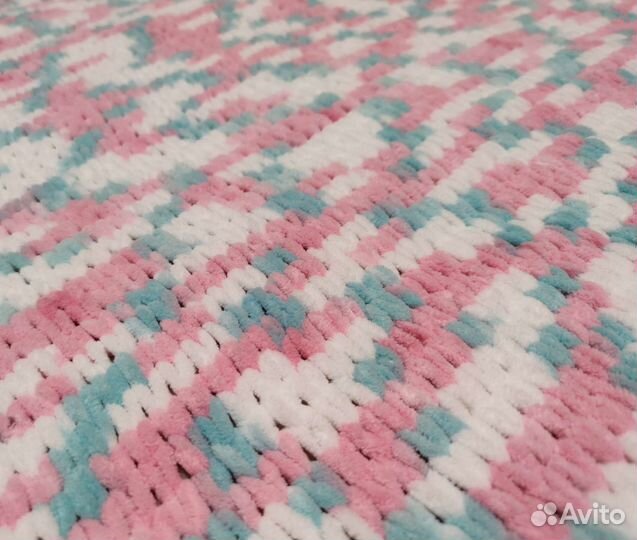 Плед детский вязаный новый