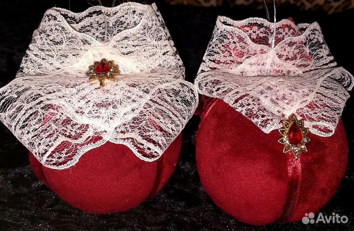 Бархатные ёлочные шары