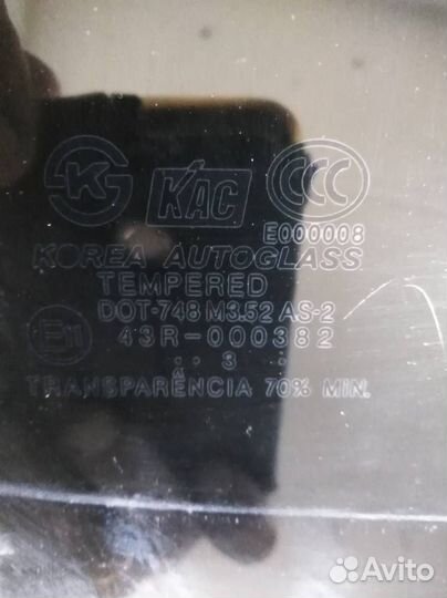 Стекло двери задней правой Hyundai Santa Fe SM San