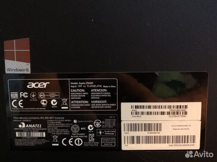 Персональный компьютер, моноблок Acer