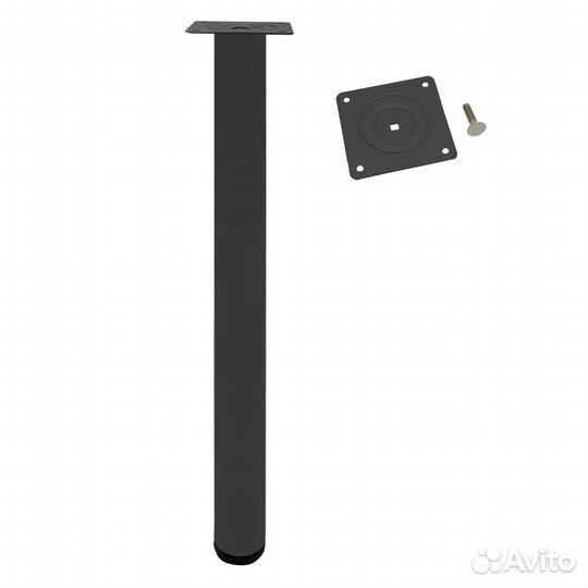 Опора для стола круглая, D50, H720+20 мм, черный