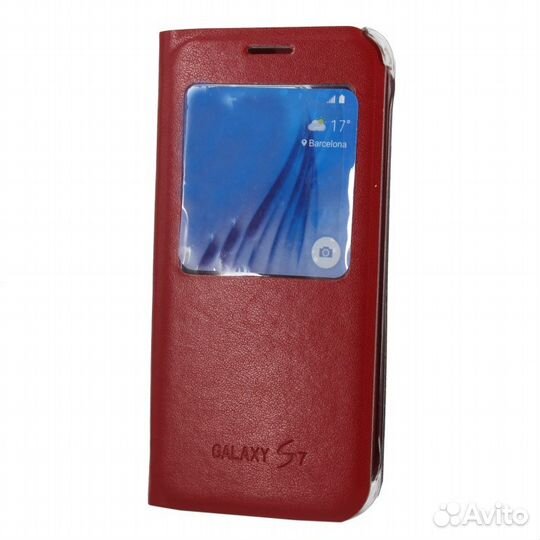 Книжка S-View Сover для Samsung S7 (красный)