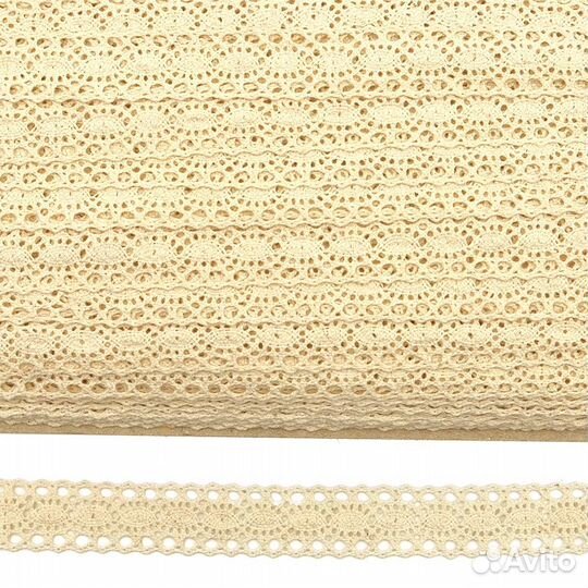 455-2 Тесьма вязаная ажур х/б 20мм*50м двухсторонн