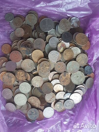 Монеты СССР и РФ (примерно 340 шт) года 1924-1993