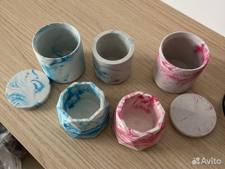 Большой набор подсвечников из гипса