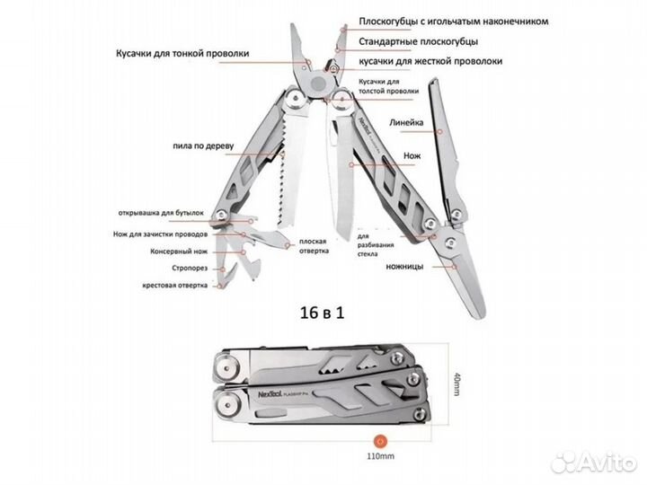 Мультитул Xiaomi NexTool Pro 2022 (NE20143)