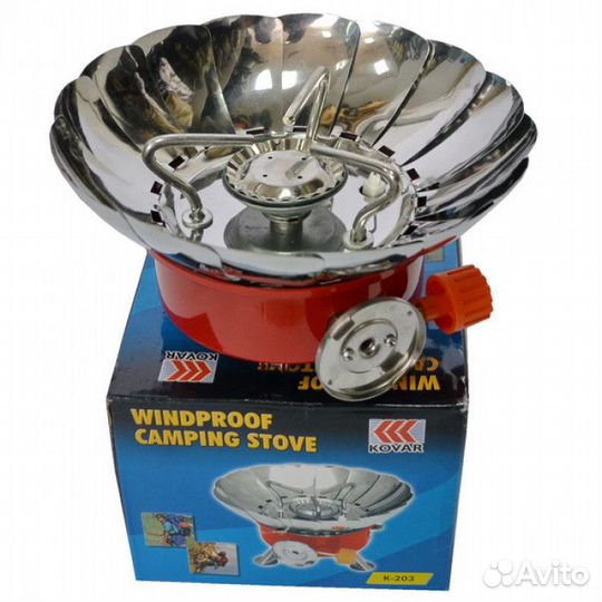 Газовая плитка с ветрозащитой