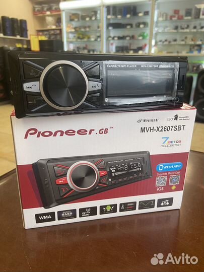 Авто магнитола 1 DIN 1 дин Pioneer 2607 блютуз USB