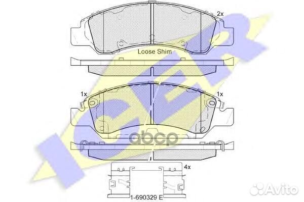 182137 колодки дисковые передние Chevrolet Tahoe