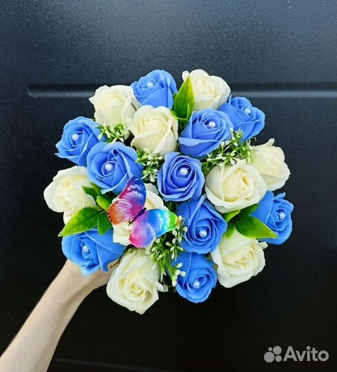 Букет из мыльных роз