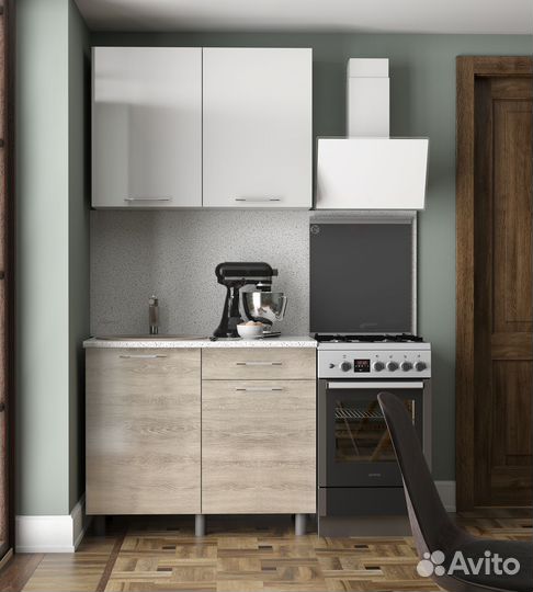 Малогабаритная кухня 1 метр