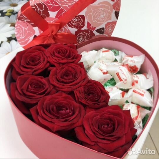 Коробка Сердце из Роз с Доставкой