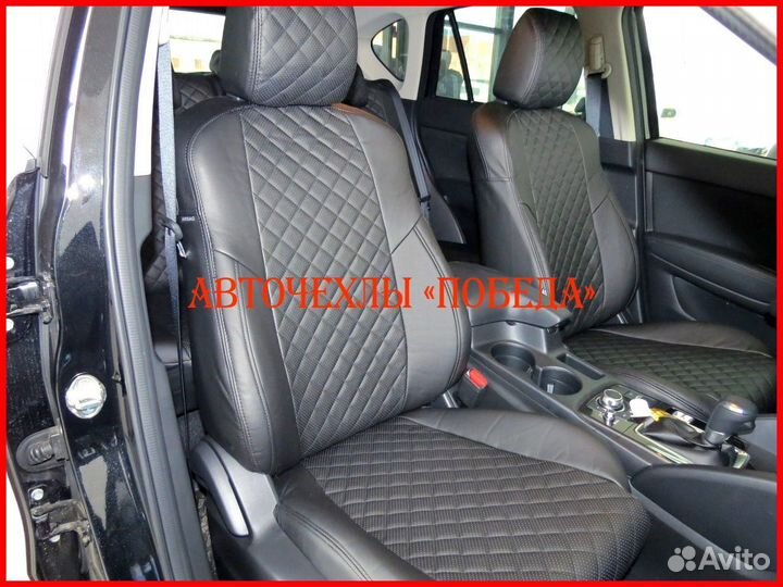 Чехлы Mazda CX-5 1 из экокожи чёрные Ромб