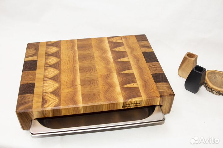 Торцевая разделочная доска с гастроемкостью