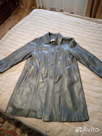 Кожаный плащ(трапеция)