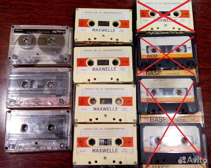 Аудиокассеты sony, maxwellе, maxell 80-е