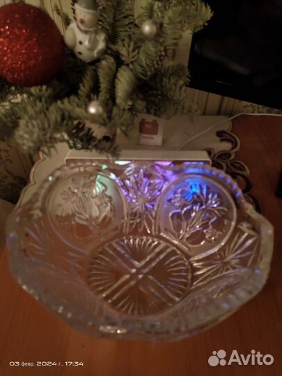 Хрустальная конфетница СССР