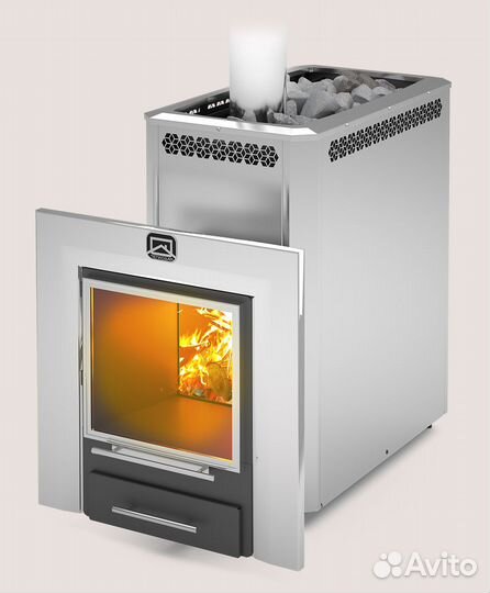 Печь для бани Сибирь-30 лнзп Панорама Теплодар