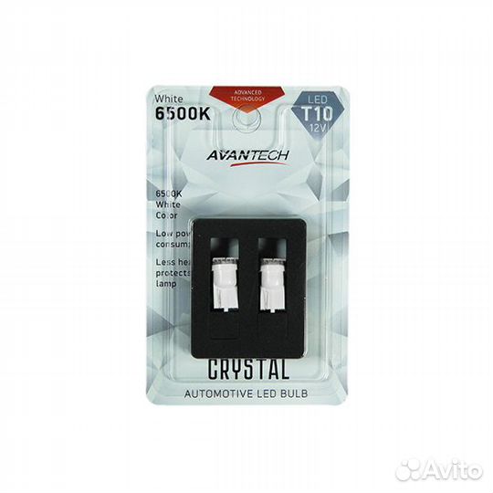 Лампа светодиодная Avantech 12V LED T10 W5W 6500K