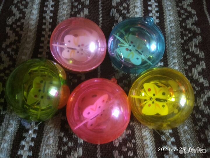 Елочные шары с бабочкой СССР