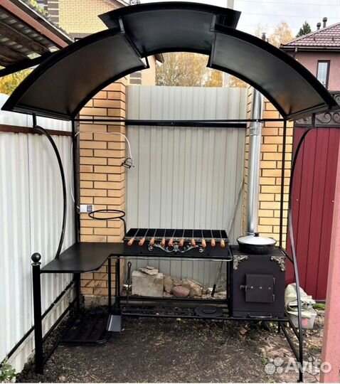 Мангал с печью