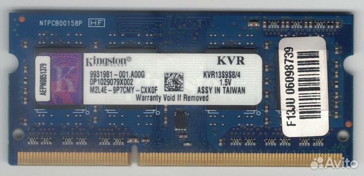 Модуль памяти SO-dimm DDR3 Kingstone Nanya 4Gb