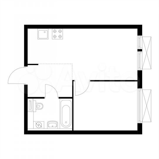1-к. квартира, 34,3 м², 14/25 эт.