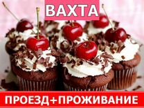Сортировщик пирожных 20,30 смен Вахта/Проезд+Жилье