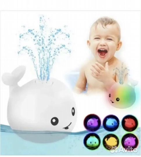 Кит фонтан с подсветкой