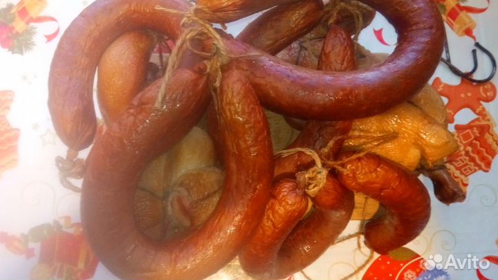Колбаса копченая домашняя