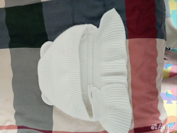 Флисовый комбинезон 68+шапка на пуговке