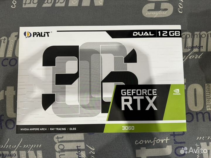 Видеокарта palit rtx 3060 12gb (новая )