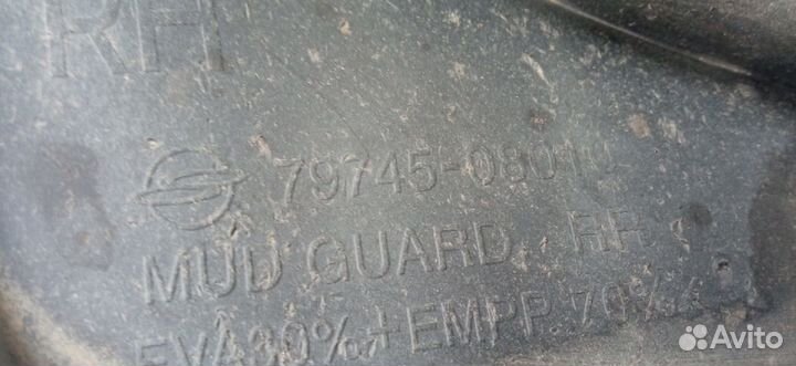 Брызговик задний правый SsangYong Rexton