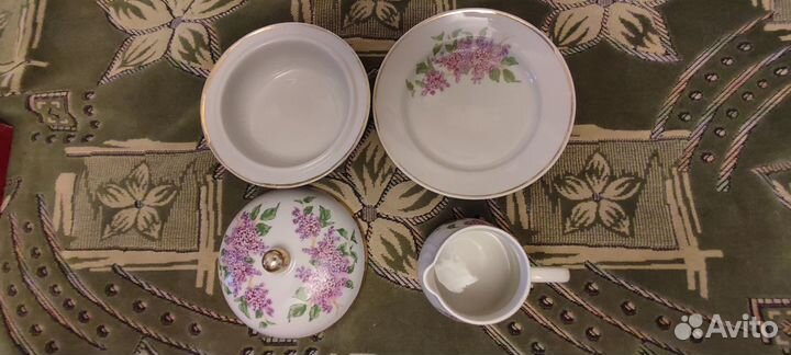 Предметы сервиза Сирень